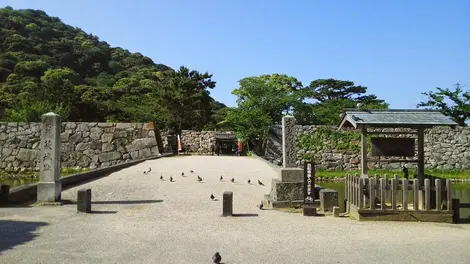 Hagi, l'entrée du parc Shizuki à L'emplacement du château.