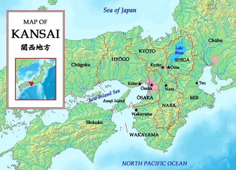 Carte du Kansai Wikipedia