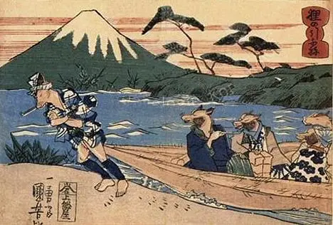 kuniyoshi_tanuki_bateau