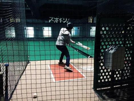 Un batting center à Tokyo Un batting center à Tokyo