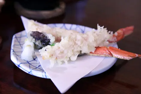 Crab tempura Tempura de crabe