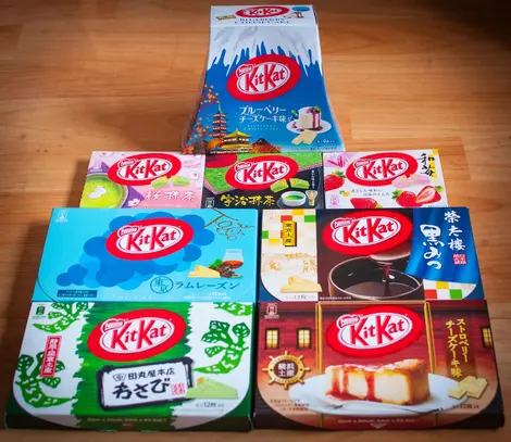 Différents Kit Kat japonais