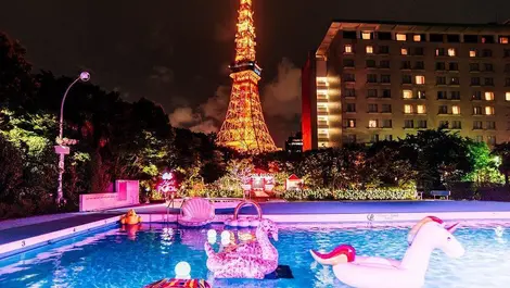 Soirée "CanCam" Pink Disco à la piscine de l'Hotel Tokyo Prince Soirée "CanCam" Pink Disco à la piscine de l'Hotel Tokyo Prince