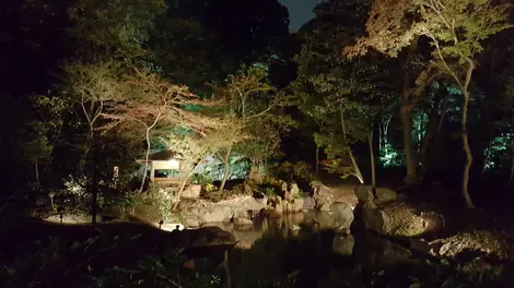 Les anciennes maisons de thé sont aussi illuminées Les anciennes maisons de thé sont aussi illuminées