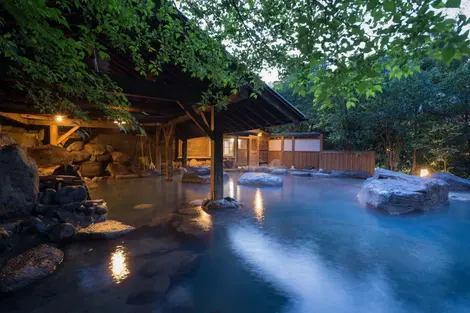 Un des bains du Kurokawa Onsen