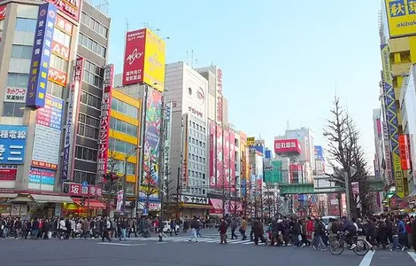 The Akihabara district in Tokyo