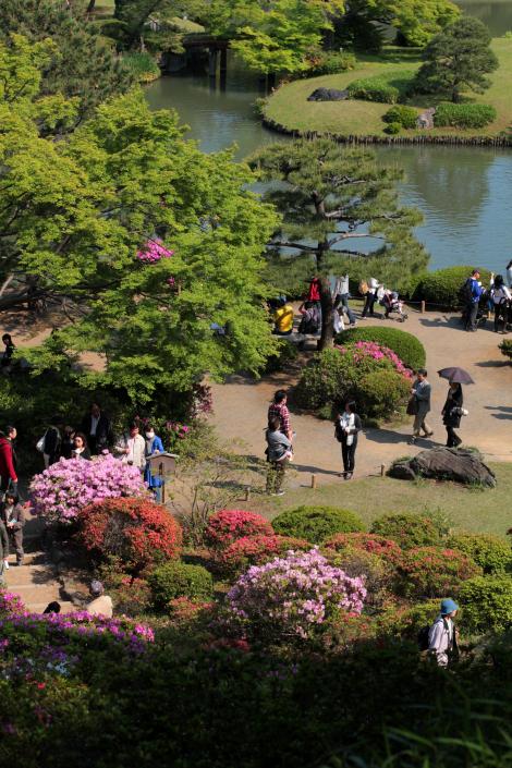 Le jardin Rikugi-en au printemps