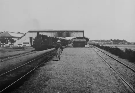 La gare de Shinagawa en 1897 La gare de Shinagawa en 1897