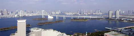 La baie de Tokyo d'Odaiba La baie de Tokyo d'Odaiba
