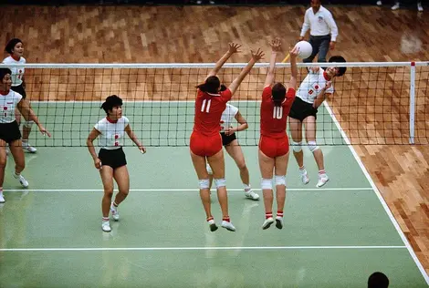 Epreuve de volley-ball 1964