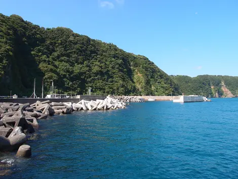 Le port Okata de l'île Izu Oshima Le port Okata de l'île Izu Oshima