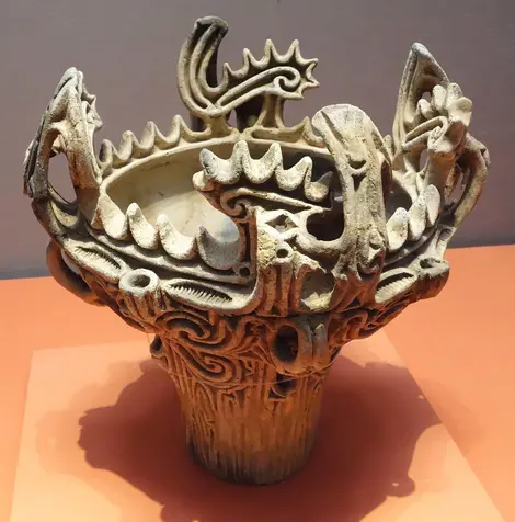 A jar from the Jomon era A jar from the Jomon era