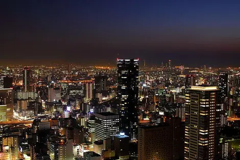 Night view of the city of Osaka Night view of the city of Osaka