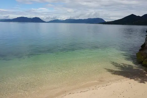 Une plage d'Okunoshima Une plage d'Okunoshima