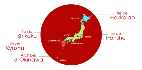 Carte des régions du Japon