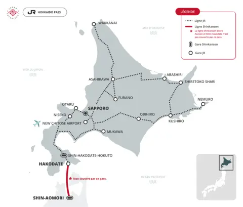 Carte de validité JR Hokkaido Area Pass