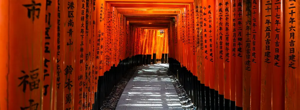 Torii tunnel of Fushimi Inari, Kyoto