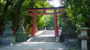 El torii a la entrada del santuario Kasuga Taisha.