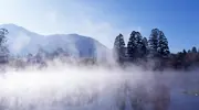 Kinrin-ko lake, the smoking waters