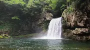 Una de las cascadas del los desfiladeros de Sandankyo.