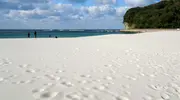 La magnifique plage de sable blanc de Shirahama.
