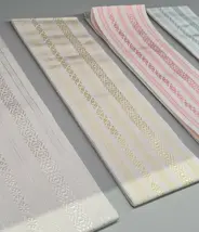 Obi belts made out of silk Hakata-Ori fabric
