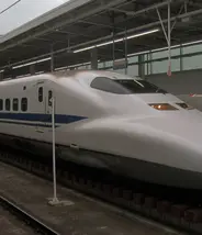 Shinkansen bullet train in Japan