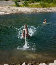 River swimming in Japan