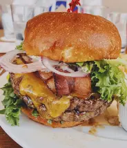 Burger at T.Y. Harbor 