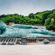 Nanzo-in Temple, 25-minute train ride from Fukuoka, attracts many pilgrims who come to see the reclining Buddha.