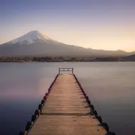 Monte Fuji al tramonto