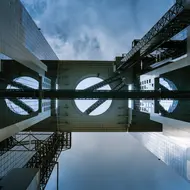 Umeda Sky Building in Osaka : one of the biggest skyscraper in Japan. You can go to the top terrace