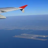 Annäherung an den internationalen Flughafen Kansai