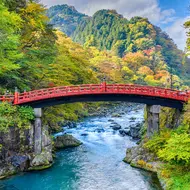 Japanese style bridge in Nikko