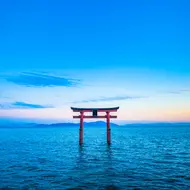 Biwa lake - Shirahige shrine sunset