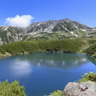 Snow and Turquoise Waters at Murodo and Mikurigaike Pond
