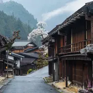 Tsumago-juku, formerly the forty-second of the sixty-nine post towns on the Nakasendo