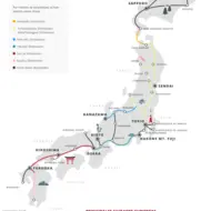 Mapa del JR Pass para todo Japón