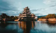 The moat in front of Matsumoto Castle