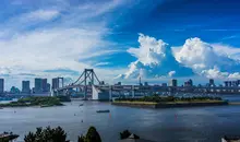 Odaiba - Tokyo bay view on a sunny day