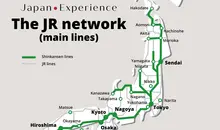 Map of the Japan Rail Pass network