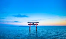 Biwa lake - Shirahige shrine sunset