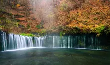 Shiraito Falls in Autumn, Karuizawa, Nagano