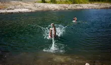 River swimming in Japan