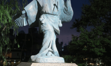 Statue of the founder of kabuki in Kyoto