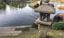 Stone lantern in Japanese garden