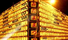 The twenty thousand lights that illuminate the Yasukuni Jinja in Tokyo to give their name Mitama Matsuri festival lanterns.