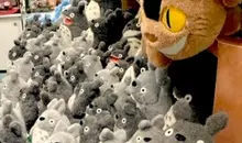 In the aisles of Toy Hakuhinkan Park, impossible not to crack on lint from Studio Ghibli.