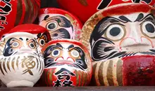 Los Daruma del templo budista Daruma-dera.