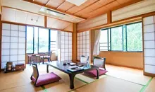 L'intérieur d'un ryokan au Japon.